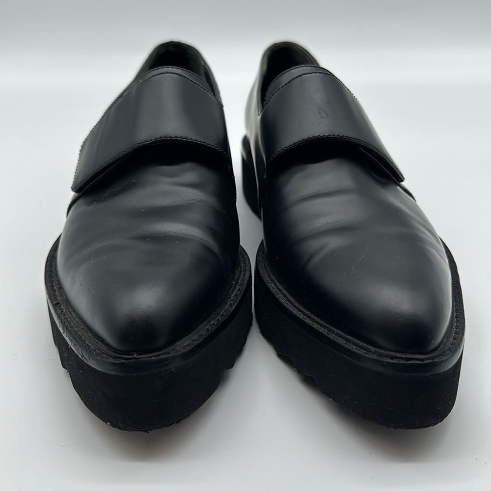 VINCE Women's Size 8 US Black Ames Leather
Creeper Loafers Platform Point Toe - Picture 9 of 13